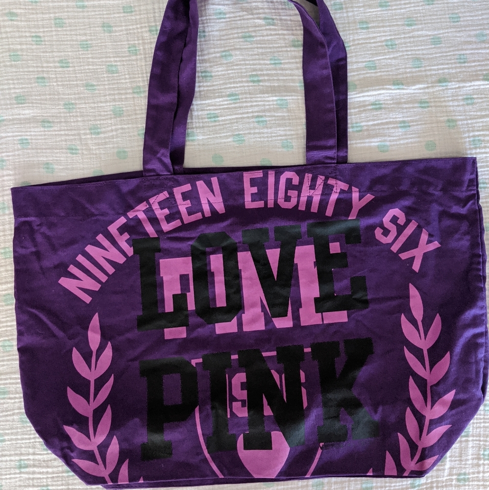 Victoria's Secret Pink Purple Tote Bag